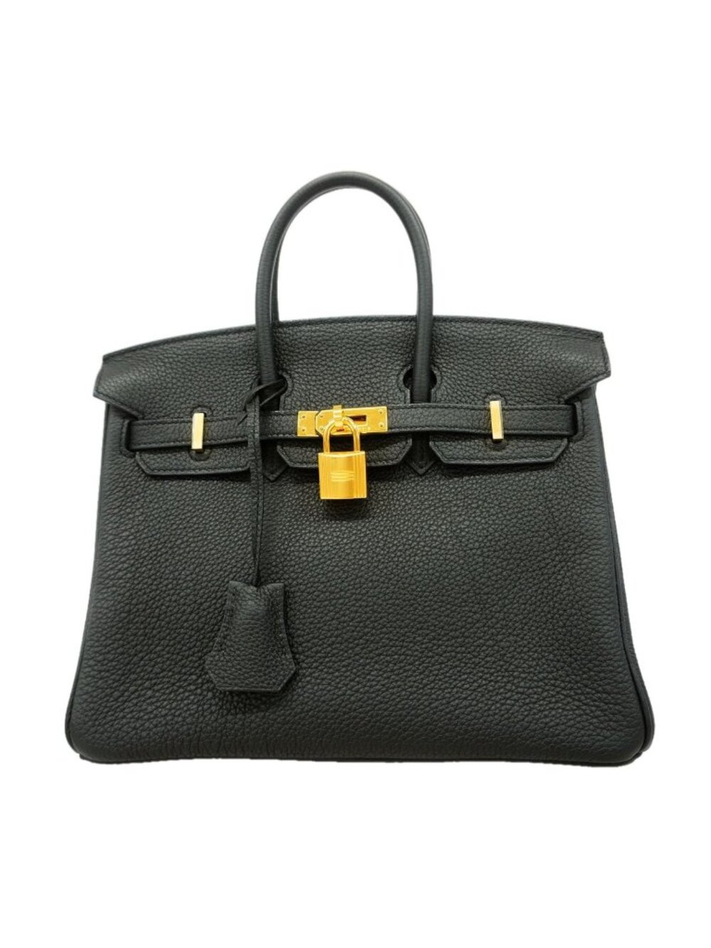Hermes Handbag Birkin 25 Togo Black Gold